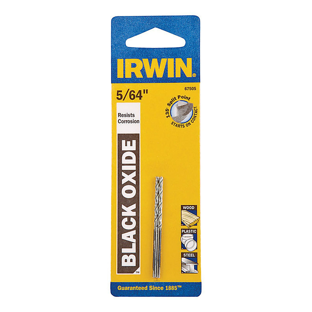 Irwin - 67505 - 5/64 in. X 2 in. L High Speed Steel Drill Bit Set Straight Shank 2 pc