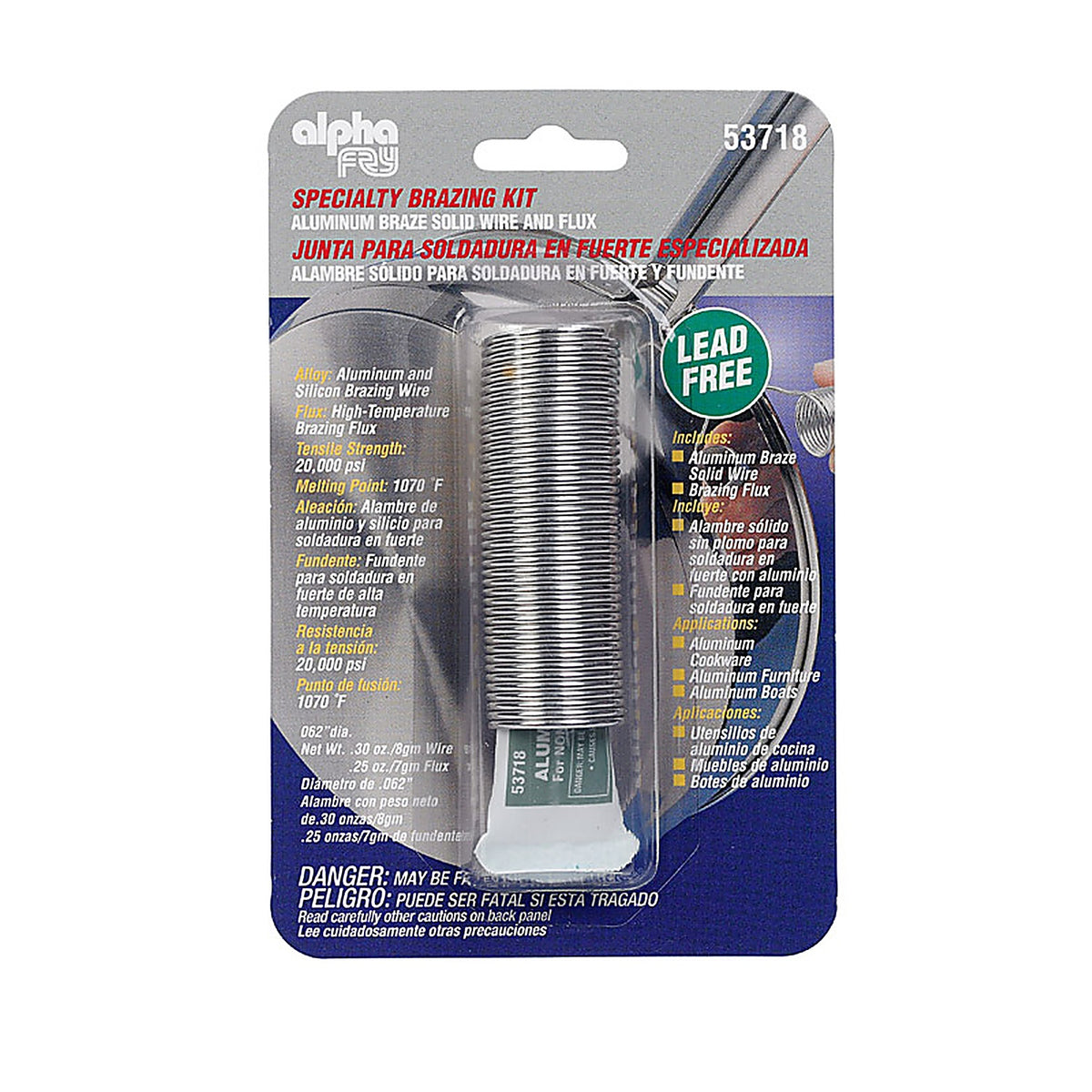 Alpha Fry - 53718 - 0.3 oz Lead-Free Specialty Brazing Kit 0.062 in. D 1 pc