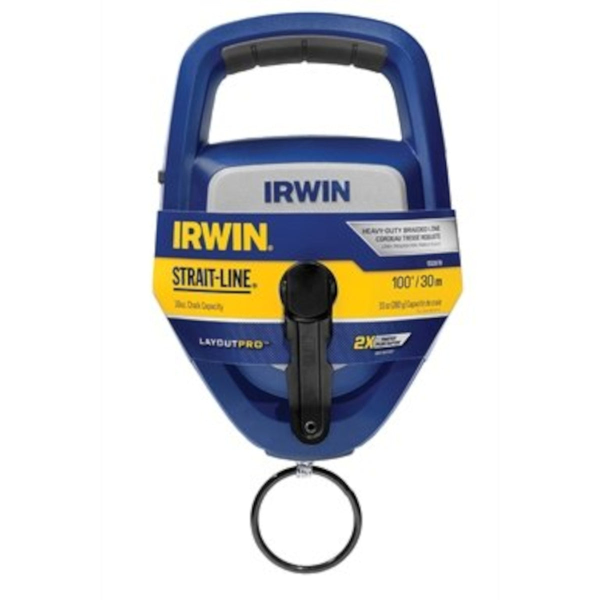 Irwin - IWHT48446 - Strait-Line 10 oz Braided Chalk Line Reel 100 ft.