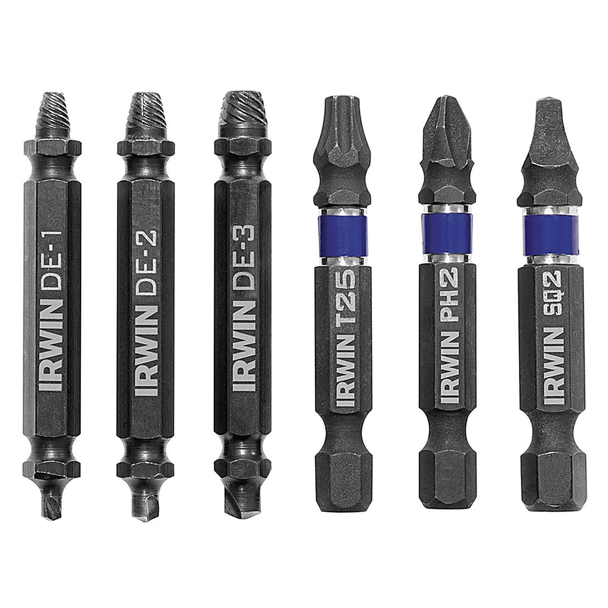 Irwin - 1876225 - Impact SCREW-GRIP .15 in. M2 High Speed Steel Double-Ended Screw Extractor Set 2 in. 6/pc.