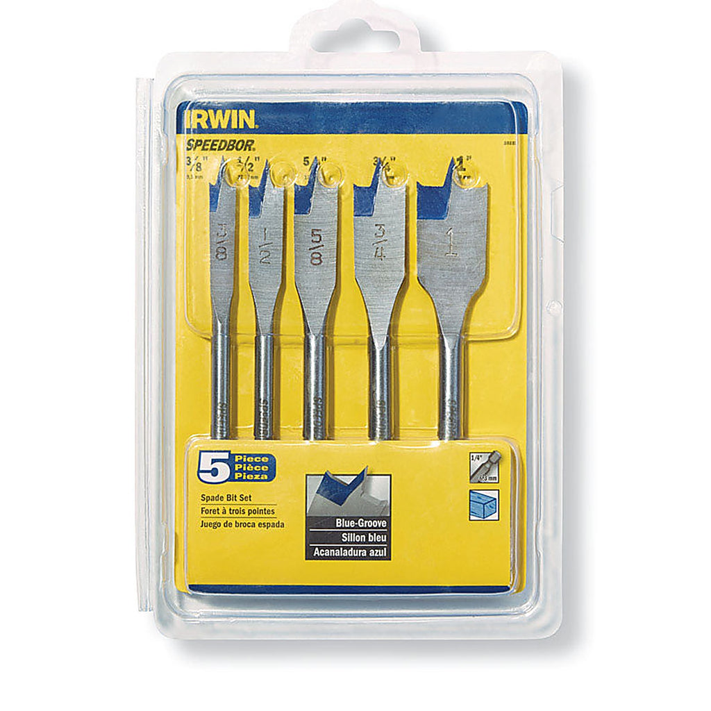 Irwin - 88885 - Speedbor Carbon Steel Spade Bit Set 5/pc.