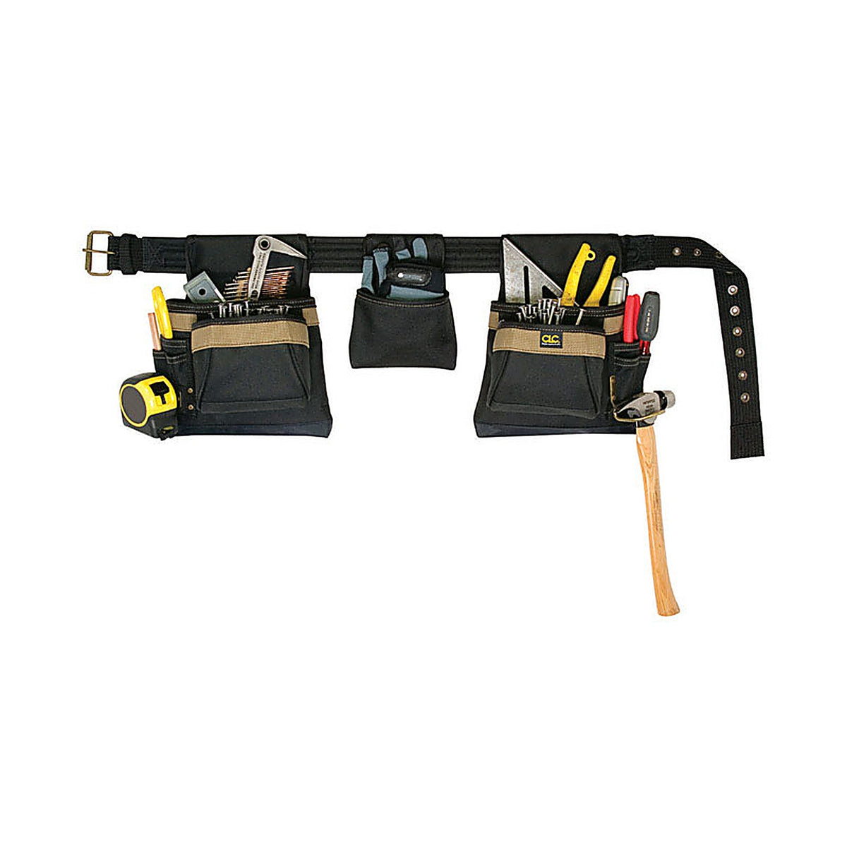 CLC - 1649 - 11 pocket Polyester Fabric Carpenters Pouch 19 in. L X 8 in. H Black 29 in. 46 in.