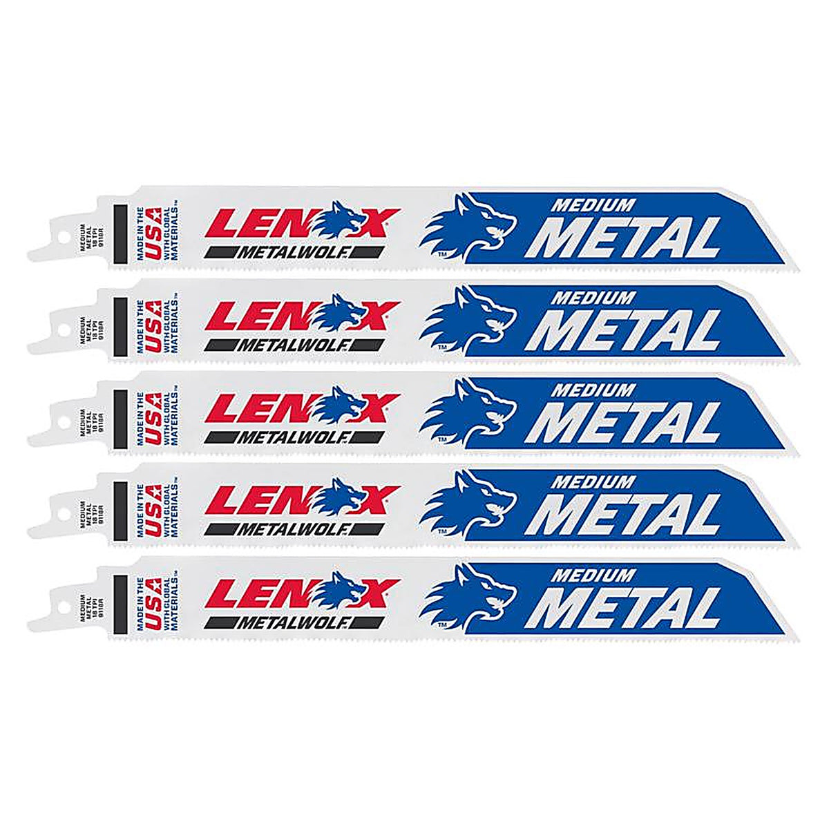 Lenox - 201809118R - Lazer 9 in. Bi-Metal Reciprocating Saw Blade 18 TPI - 5/Pack