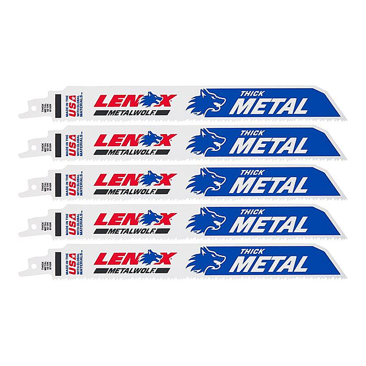 Lenox - 201769110R - Lazer 9 in. Bi-Metal Reciprocating Saw Blade 10 TPI - 5/Pack