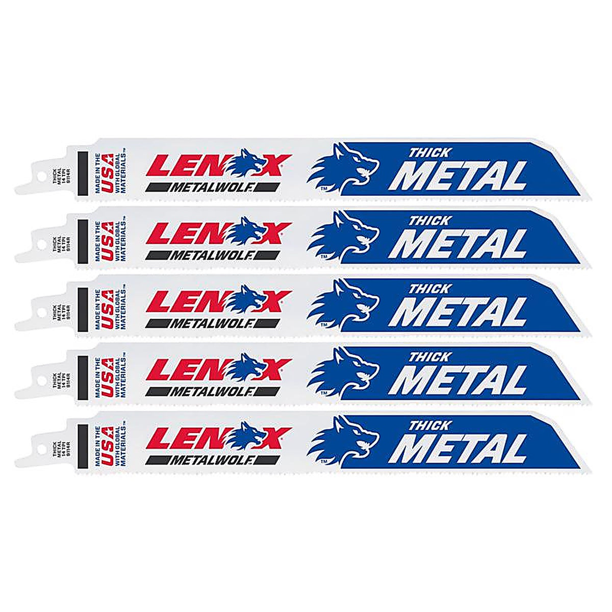 Lenox - 201789114R - Lazer 9 in. Bi-Metal Reciprocating Saw Blade 14 TPI - 5/Pack