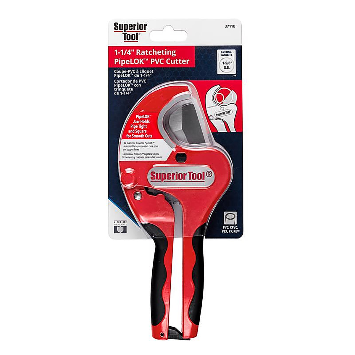 Superior Tool - 37118 - Cutter with Ratchet Handle Multicolored
