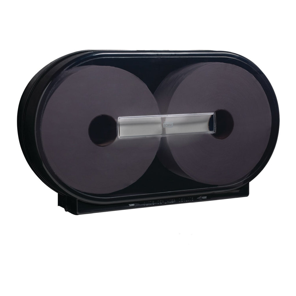 Tork - 247549A - Bath Tissue Jumbo Roll Twin Dispenser, Black
