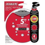 Diablo - DCD050220H04G - 5 in. Ceramic Blend Hook and Lock Sanding Disc 220 Grit Ultra Fine 4 pk