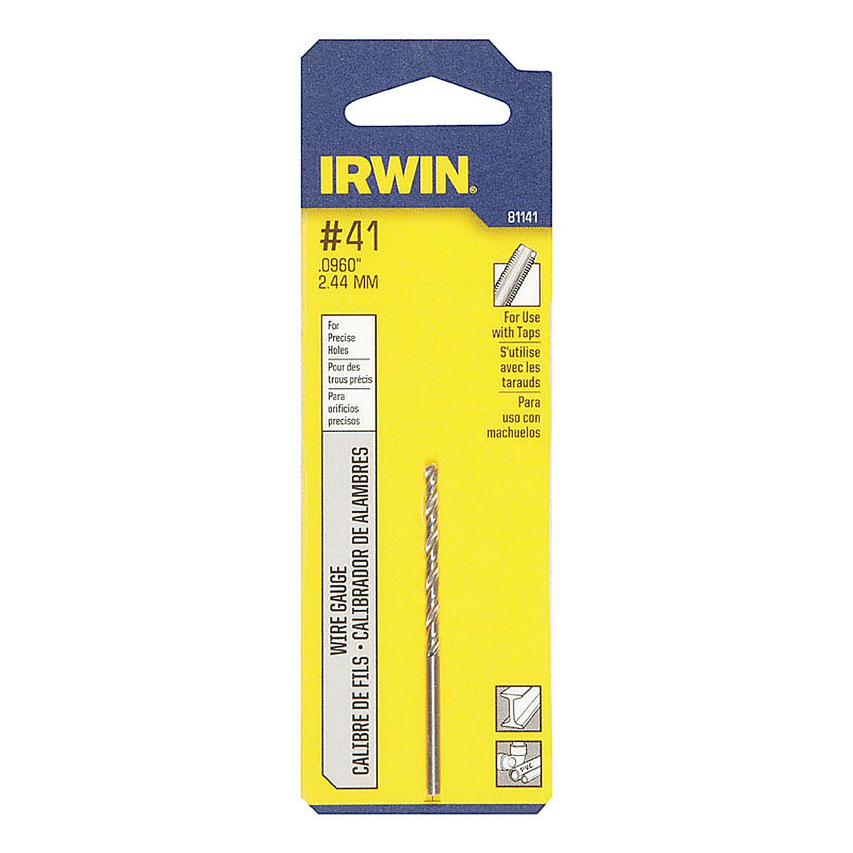 Irwin - 81141 - 1-3/8 in. x 2-3/8 in. L High Speed Steel Wire Gauge Bit 1/pc.