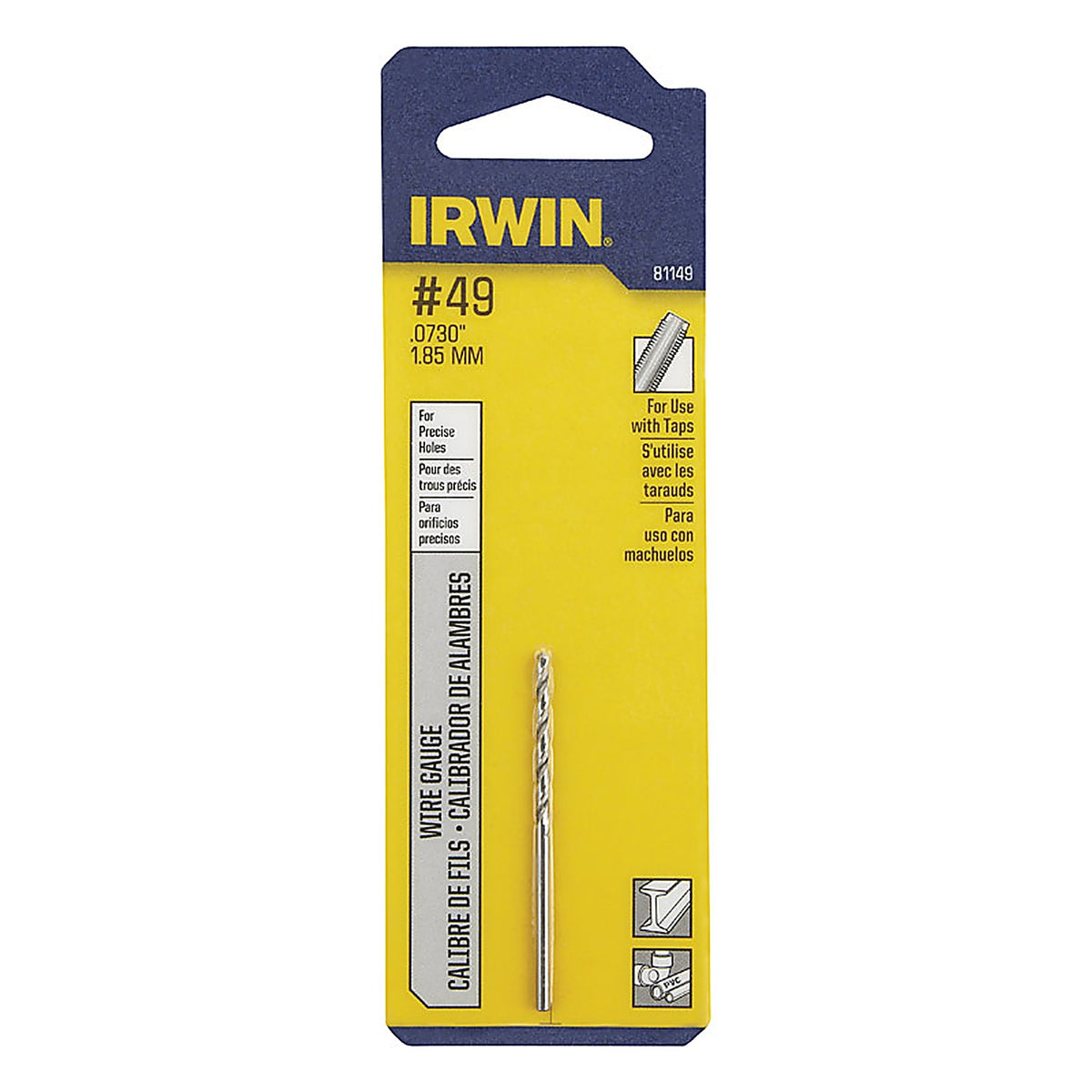 Irwin - 81149 - 1 in. x 2 in. L High Speed Steel Wire Gauge Bit 1/pc.