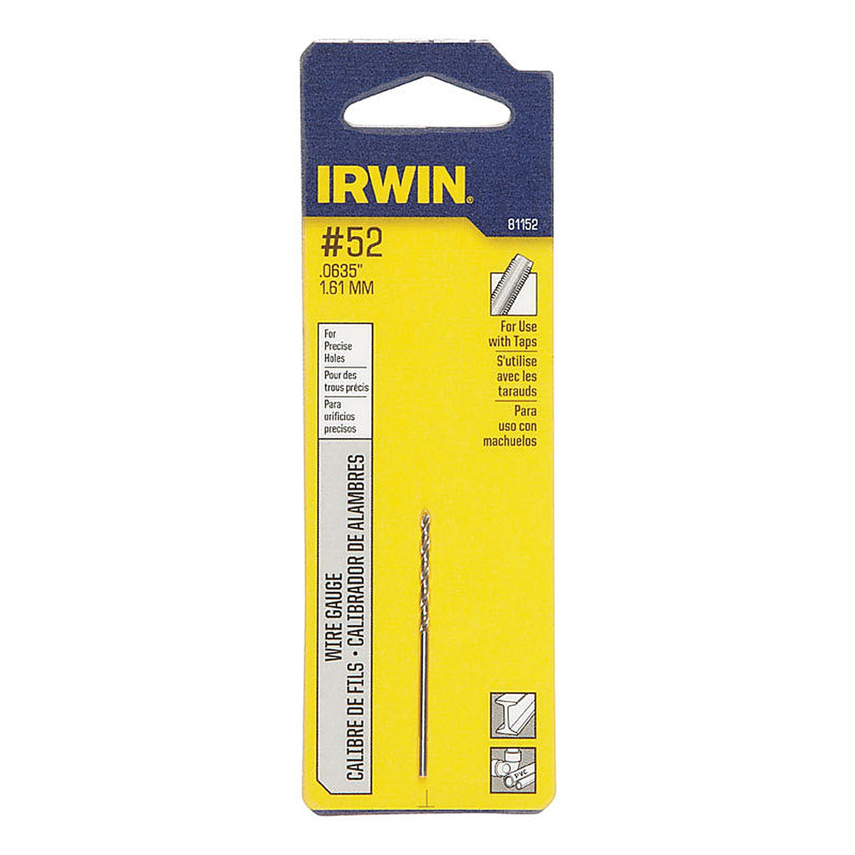 Irwin - 81152 - 7/8 in. x 1-7/8 in. L High Speed Steel Wire Gauge Bit 1/pc.