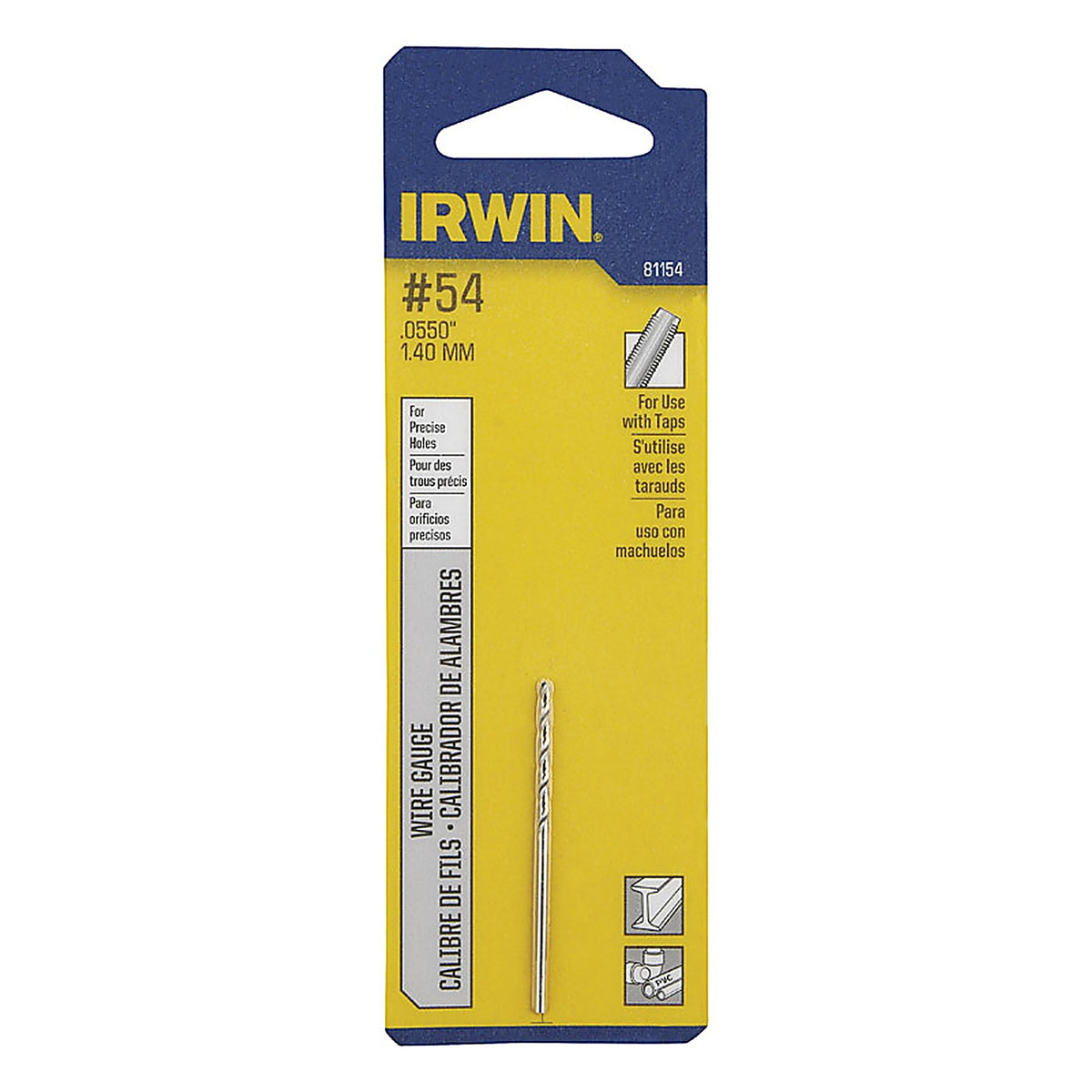 Irwin - 81154 - 7/8 x 1-7/8 in. L High Speed Steel Wire Gauge Bit 1/pc.