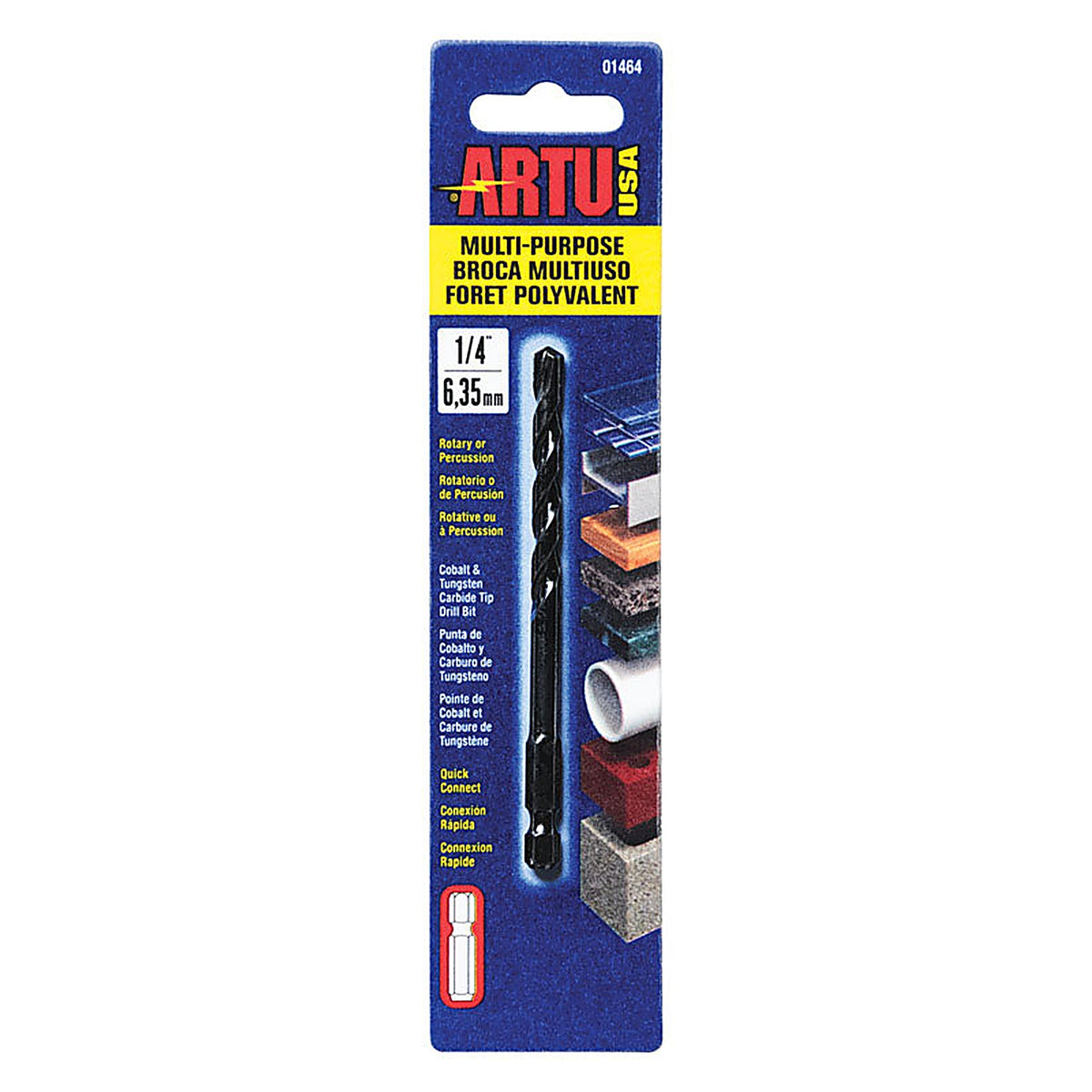 Artu - 1464 - 1/4 in. x 4-1/8 in. L Carbide Tipped Drill Bit 1/pc.