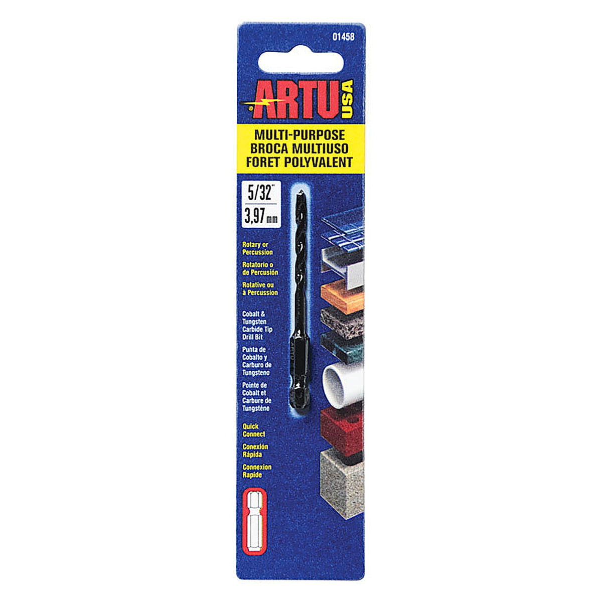 Artu - 1458 - 5/32 in. x 3-1/8 in. L Tungsten Carbide Tipped Drill Bit 1/pc.