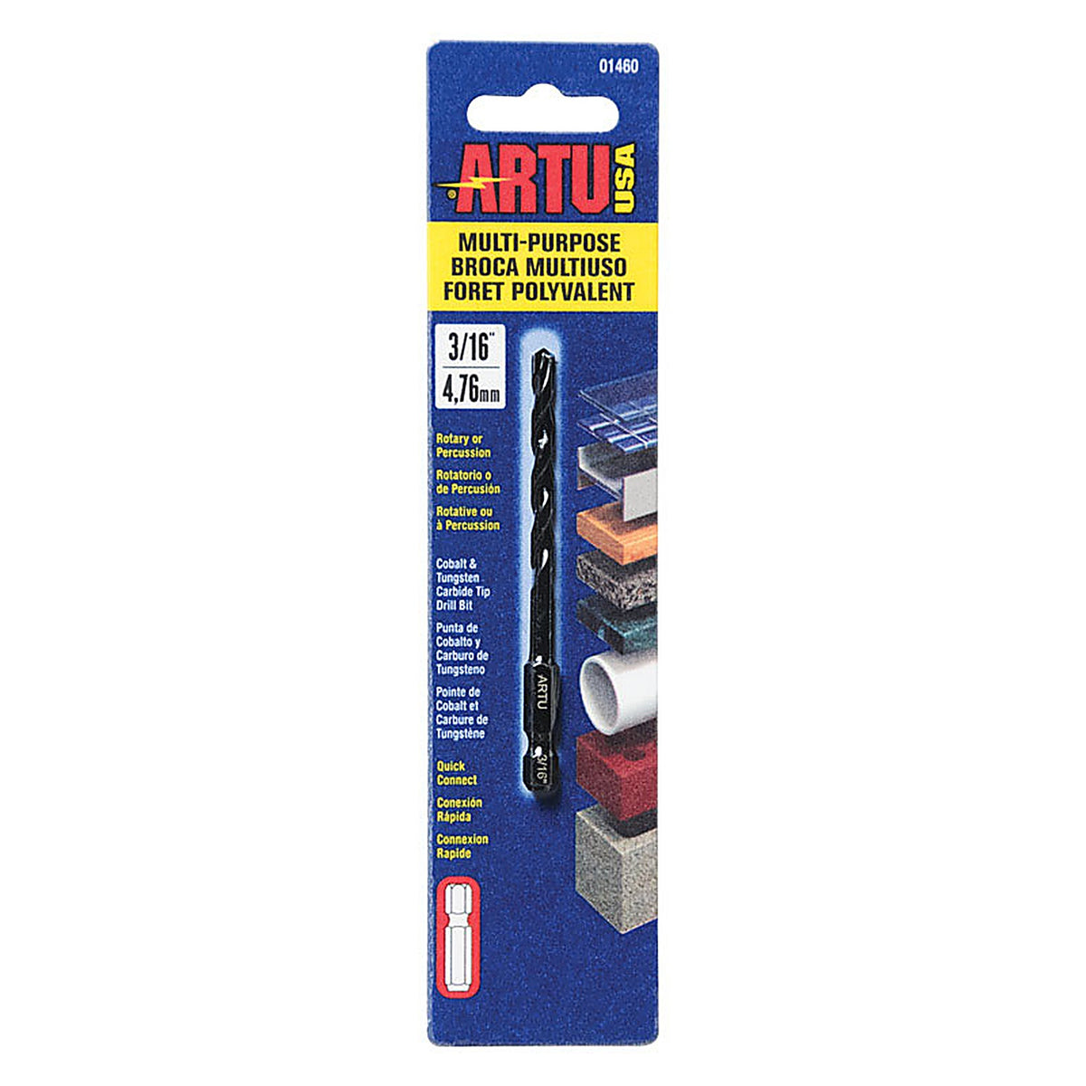Artu - 1460 - 3/16 in. x 3-1/2 in. L Carbide Tipped Drill Bit 1/pc.