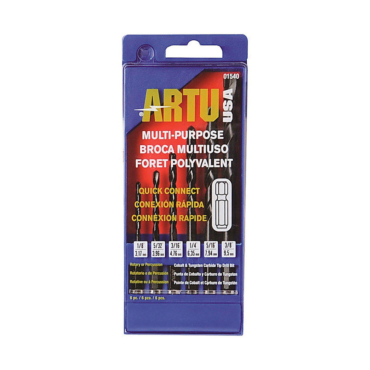 Artu - 1540 - Carbide Tipped Drill Bit Set 6/pc.