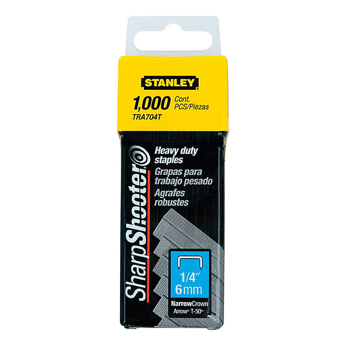 Stanley - TRA704T - Sharp Shooter 1/4 in. L Narrow Crown Staples - 1000/Pack
