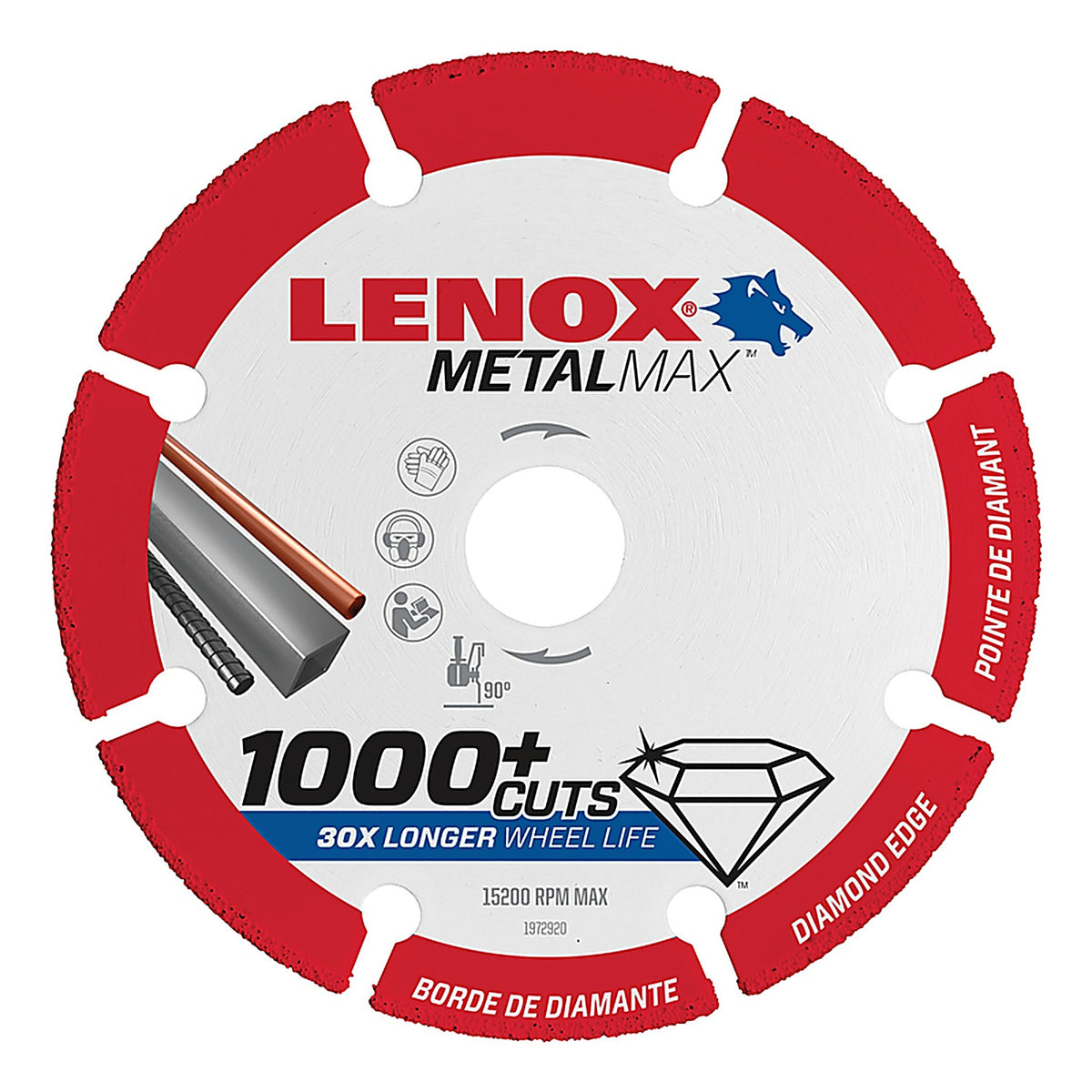 Lenox - 1972918 - MetalMax 3 in. Dia. x 3/8 in. Diamond/Metal Metal Cut-Off Blade 1/pc.