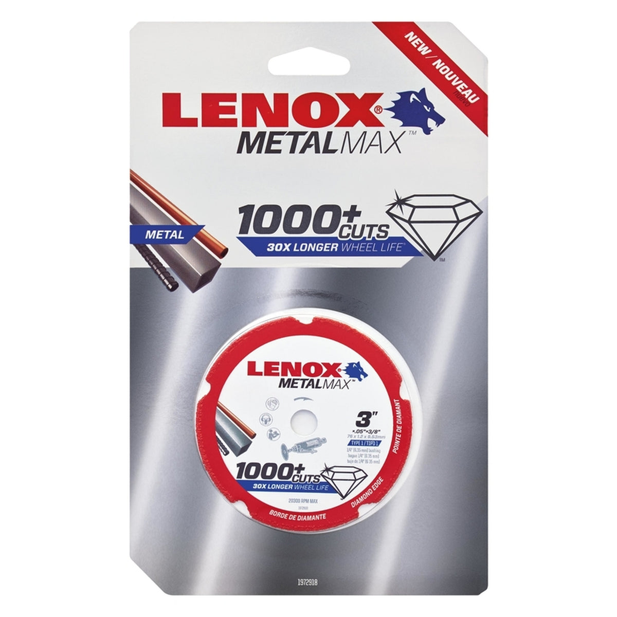 Lenox - 1972918 - MetalMax 3 in. Dia. x 3/8 in. Diamond/Metal Metal Cut-Off Blade 1/pc.