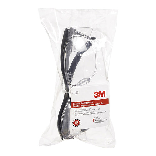 3M - 91192H1-C - Anti-Fog Safety Readers Clear Lens Black Frame 1 pc