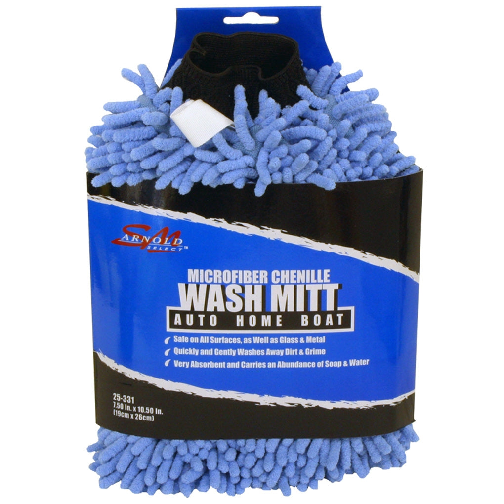 SM Arnold - 25-331 - Microfiber Chenille Wash Mitt 7.50 x 10.50 (Includes Cuff)