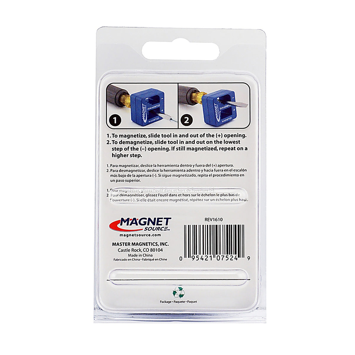 Master Magnetics - 7524 - 2 in. Ceramic Magnetizer 3.4 MGOe Blue 1/pc.