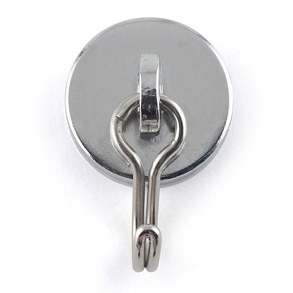 Master Magnetics - 7589 - .225 in. Neodymium Magnetic Hook 40 lb. pull 35 MGOe Silver 1/pc.