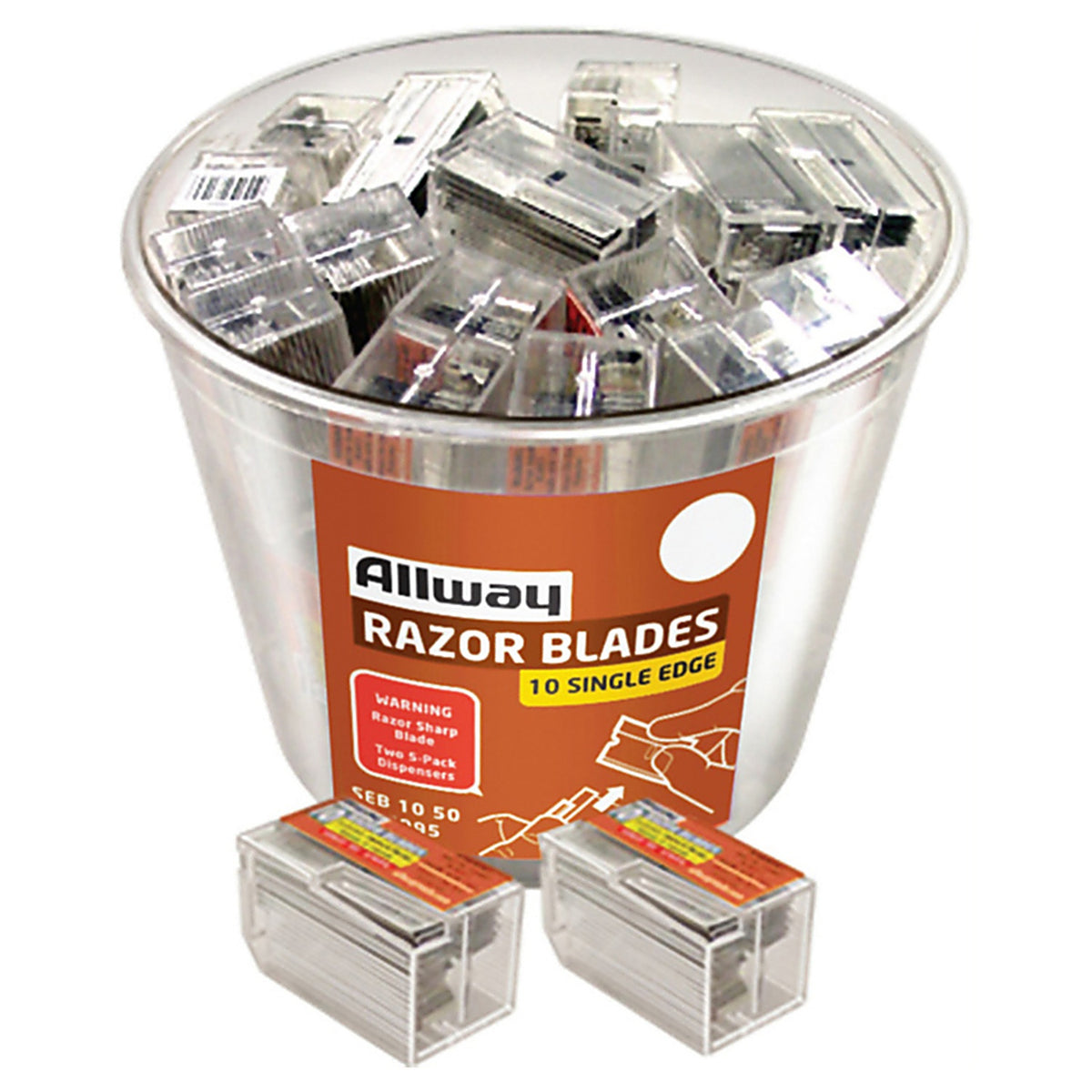 Allway - SEB10-50 - Steel Single Edge Razor Blade 1-9/16 in. L - 10/Pack