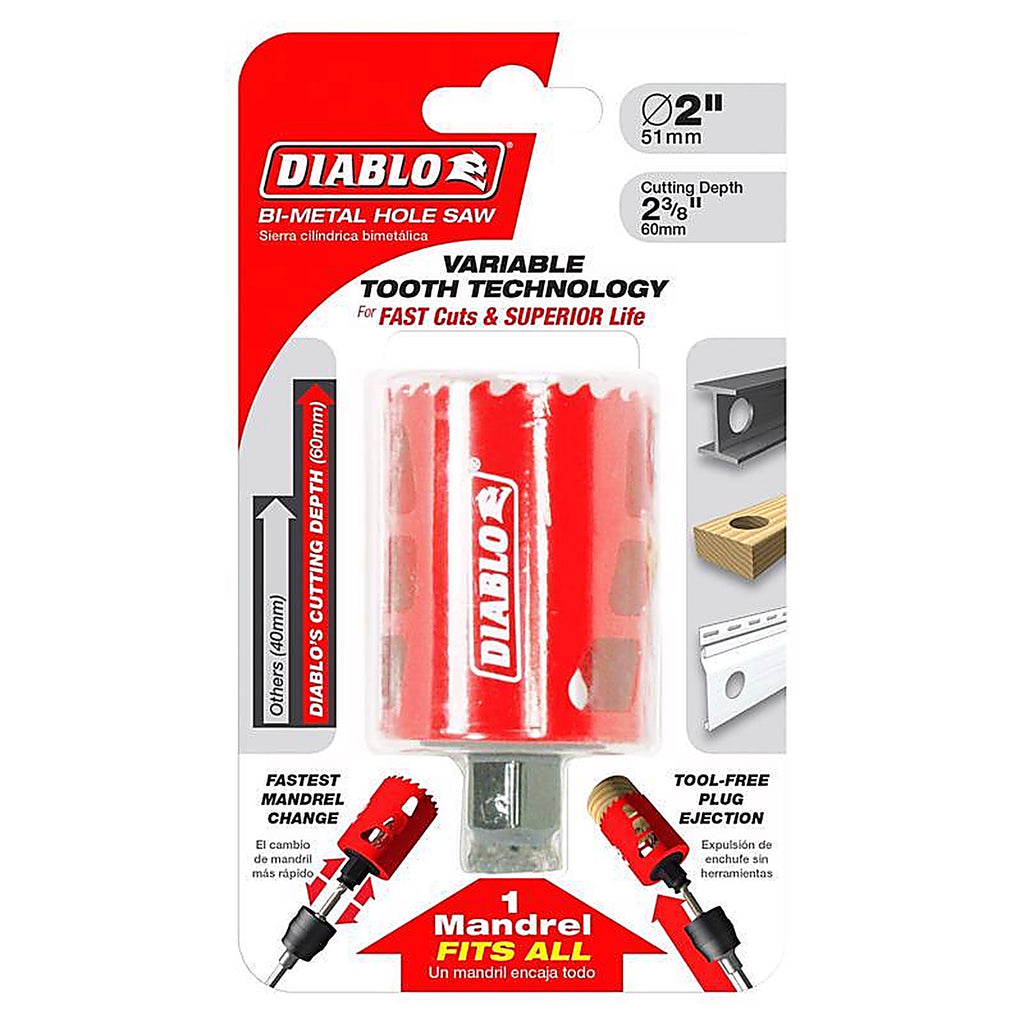 Diablo - DHS2000 - Snap-Lock Plus 2 in. Bi-Metal Hole Saw 1 pc