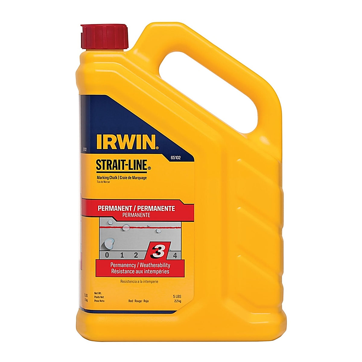 Irwin - 65102 - Strait-Line 5 lb. Permanent Marking Chalk Red - 1/Pack