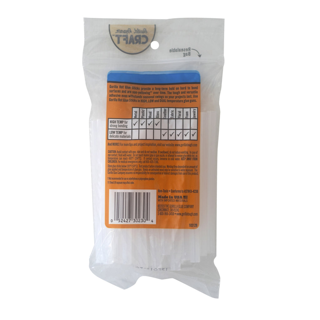 Gorilla - 3033002 - High Strength Hot Glue Sticks 30/pc.