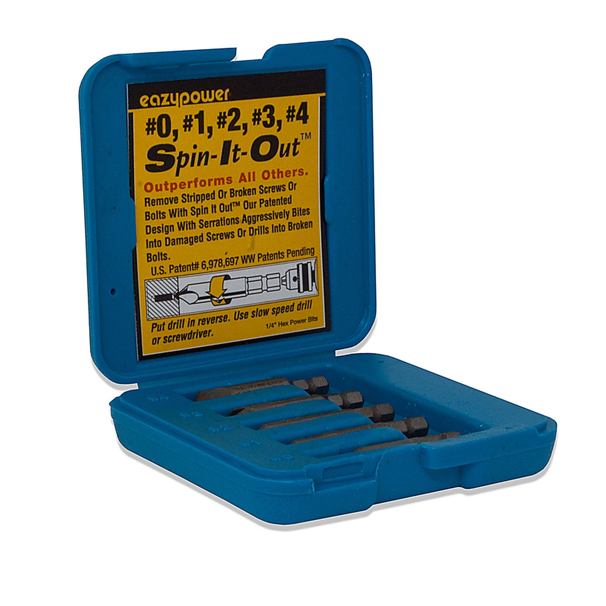 Eazypower - 82681 - Spin It Out Steel Screw Remover 5/pc.