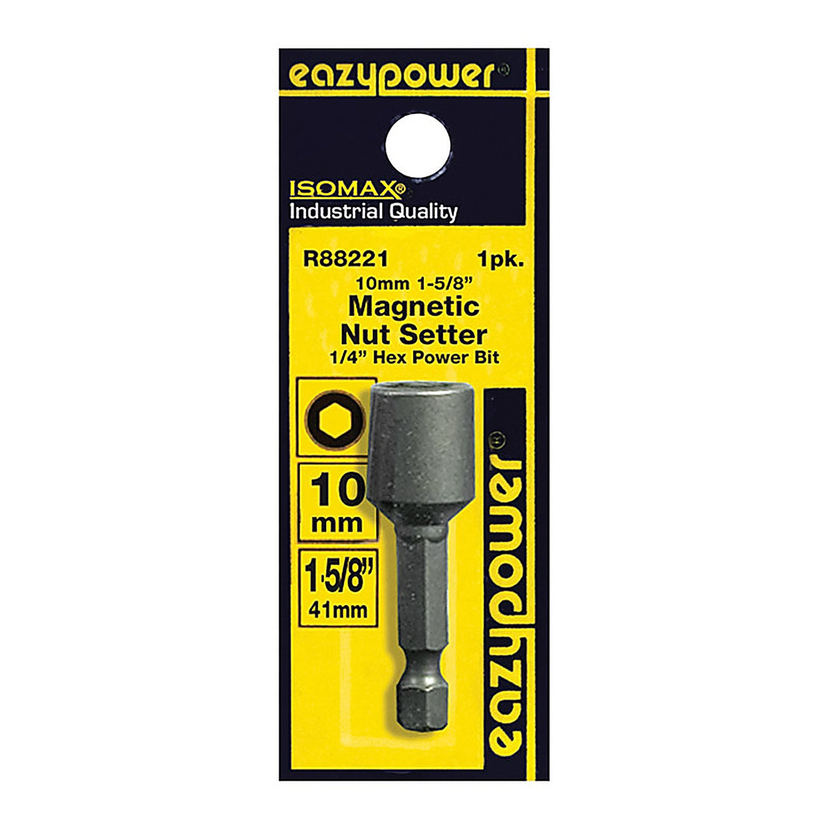 Eazypower - 88221 - Isomax 10 mm x 1-5/8 in. L Steel Magnetic Nut Setter 1/pc.