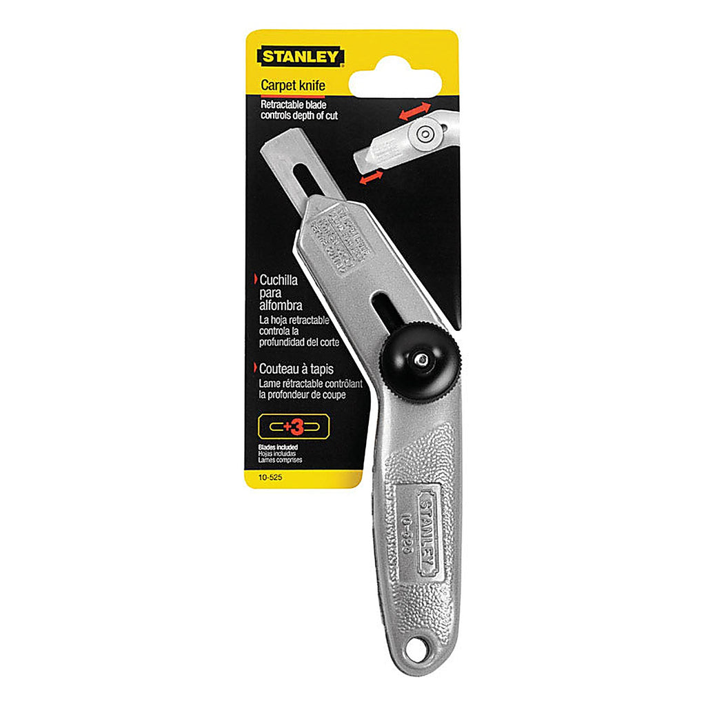 Stanley - 10-525 - 6-1/2 in. Retractable Carpet Knife Black/Gray - 1/Pack