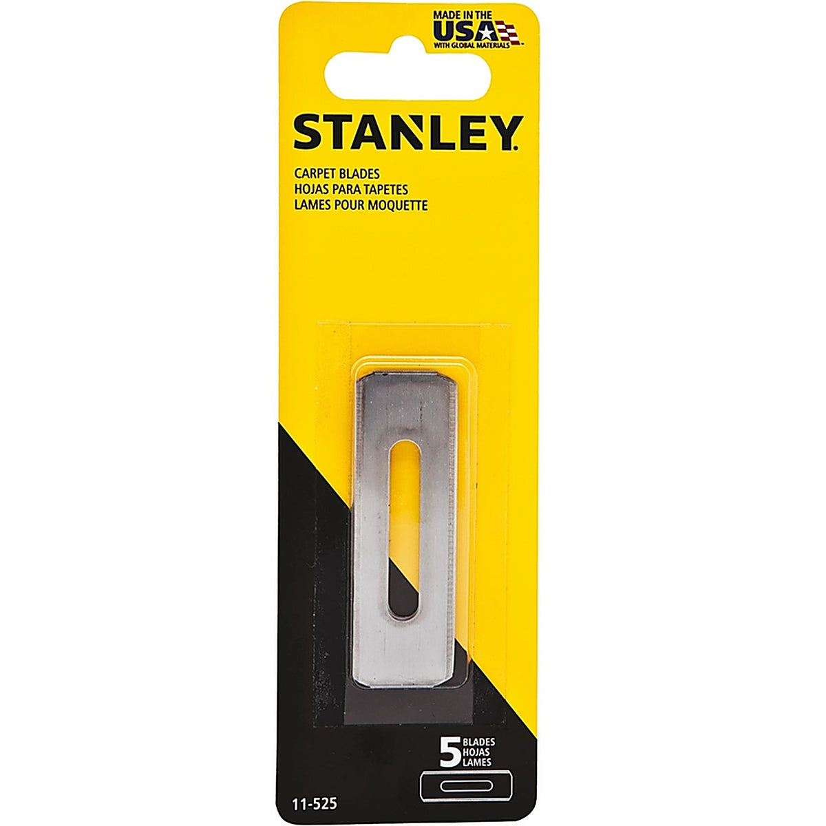 Stanley - 11-525 - High Carbon Steel Double-Edge Replacement Blade 2-1/4 in. L 5/pc.