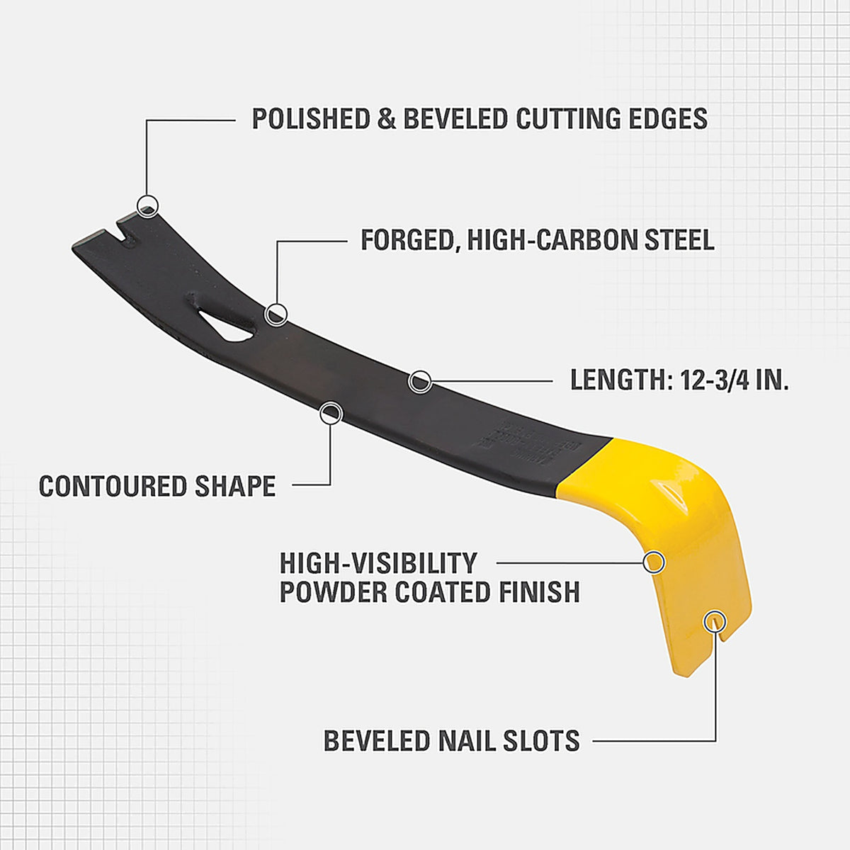 Stanley - 55-515 - Wonder Bar 12-3/4 in. Pry Bar 1/pc.