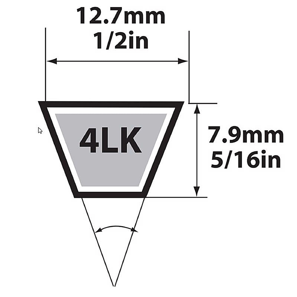 Mitsuboshi - 4LK240A - Super KB 4LK240 V-Belt 0.5 in. W X 24 in. L For Riding Mowers