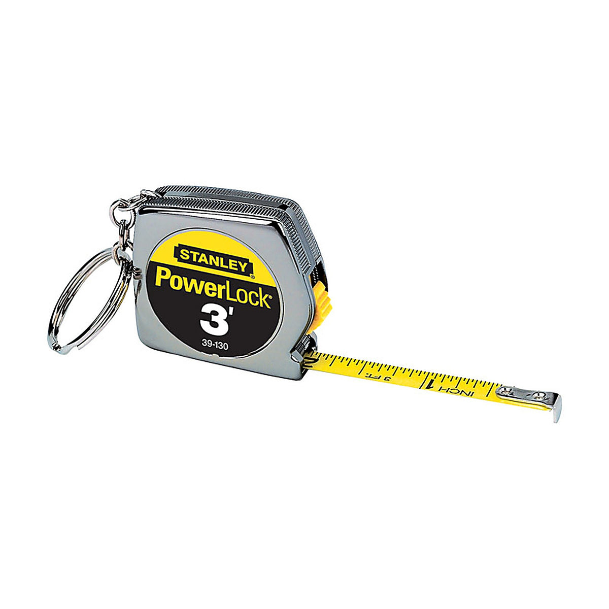 Stanley - 39-130 - PowerLock 3 ft. L x 0.25 in. W Key Chain Tape Measure - 1/Pack