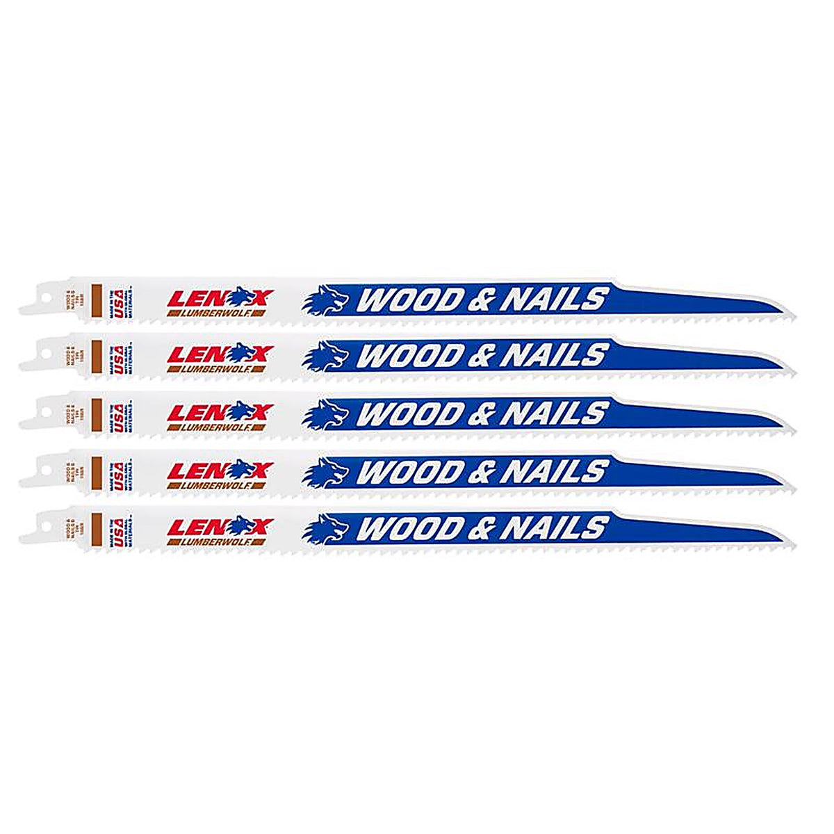 Lenox - 20585156R - 12 in. Bi-Metal Reciprocating Saw Blade 6 TPI 5 pk