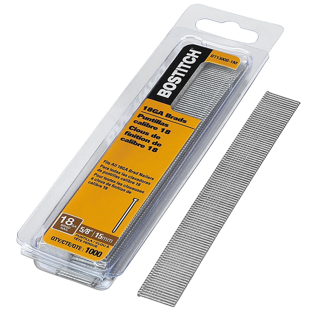 Bostitch - BT1300B-1M - 18 Ga. X 5/8 in. L Galvanized Steel Brad Nails 1000 pk