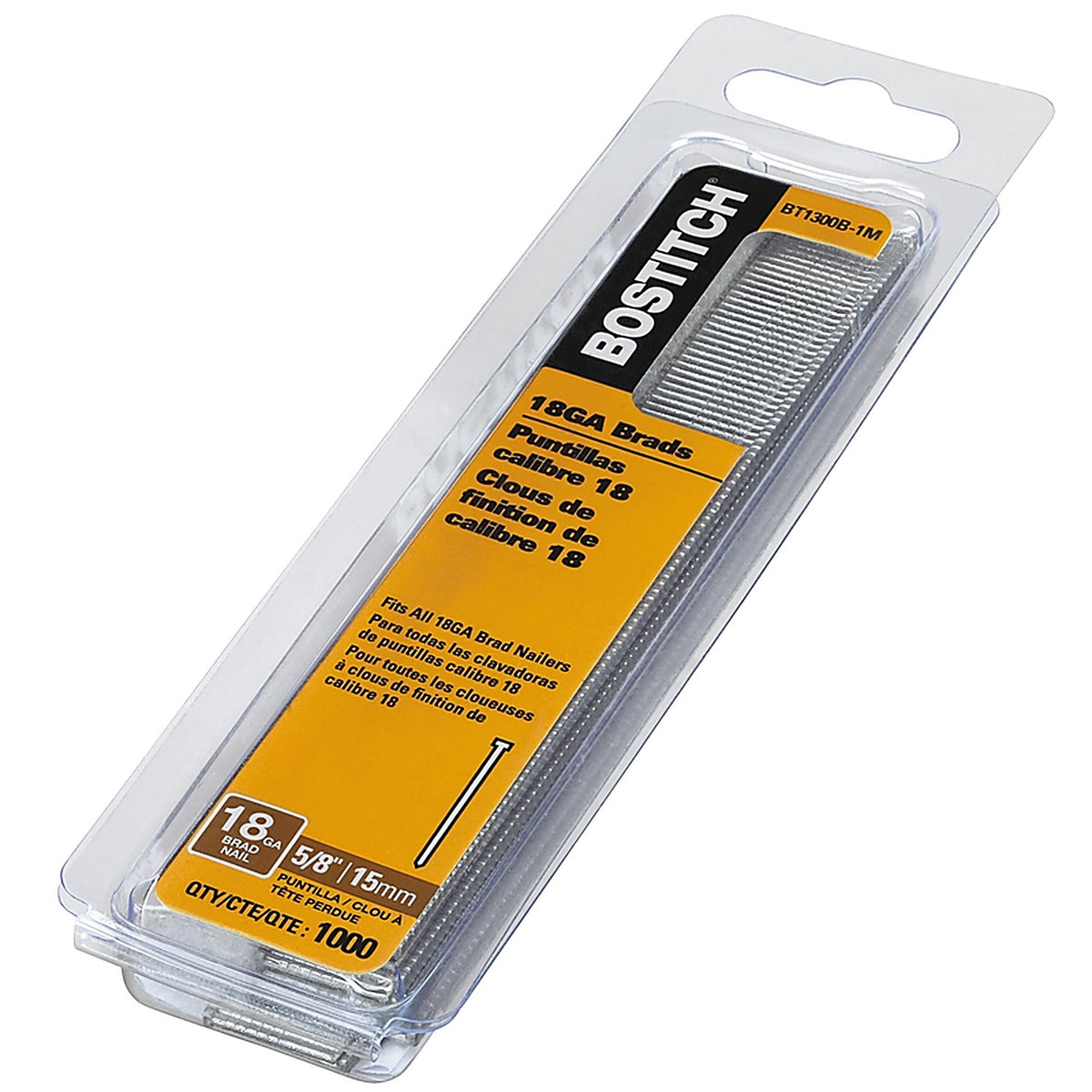 Bostitch - BT1300B-1M - 18 Ga. X 5/8 in. L Galvanized Steel Brad Nails 1000 pk
