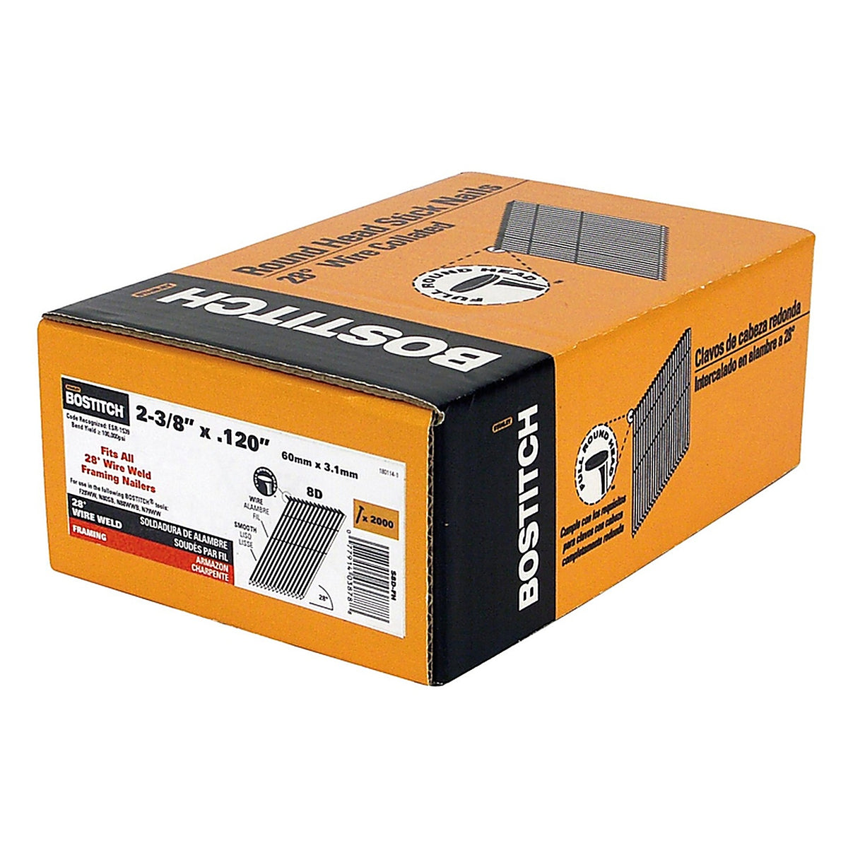 Stanley Bostitch - S8D-FH - Framing Nails - 2000/Pack