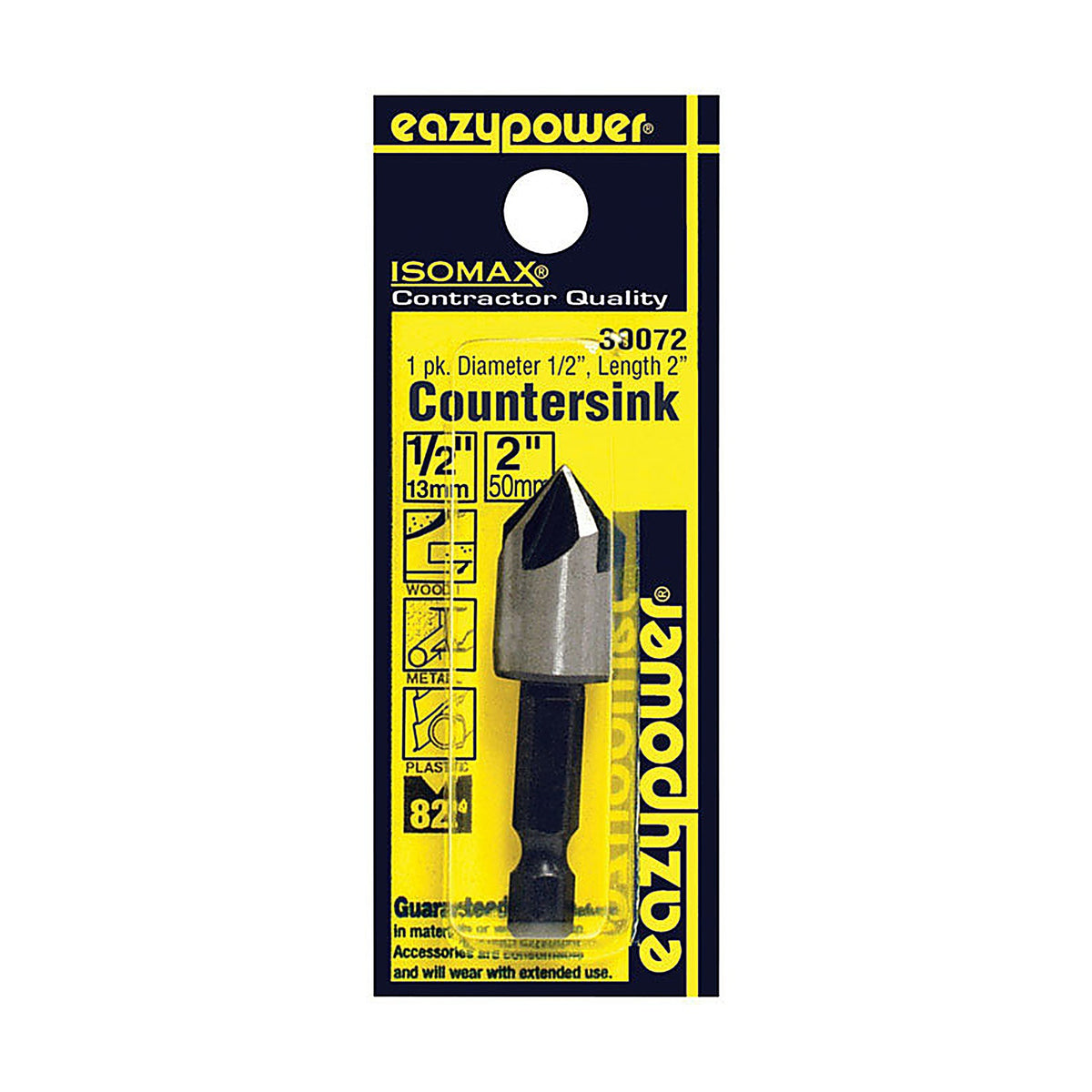 Eazypower - 30072 - Isomax 1/2 in. X 1/2 inch D Tool Steel Countersink Countersink Bit 1 pc