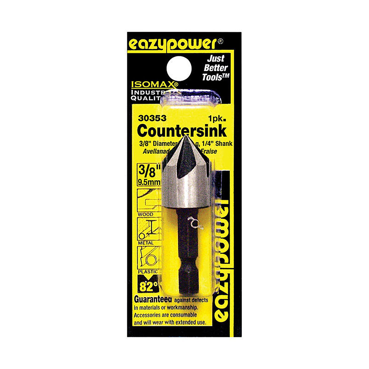 Eazypower - 30353 - Isomax 3/8 in. X 3/8 inch D Tool Steel Countersink Countersink Bit 1 pc