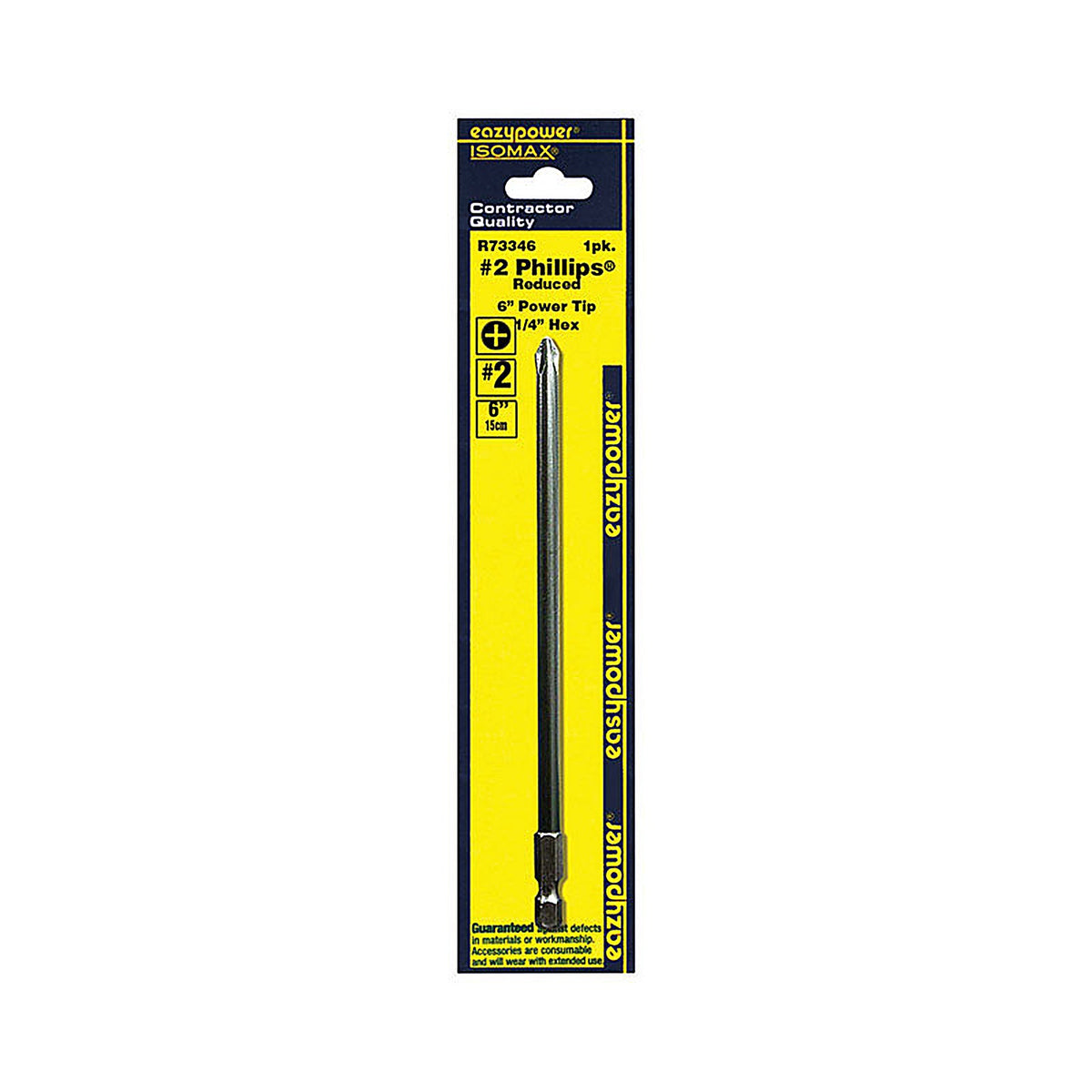 Eazypower - 73346 - Isomax Phillips 6 in. X 6 in. L Impact Double-Ended Power Bit Steel 1 pc