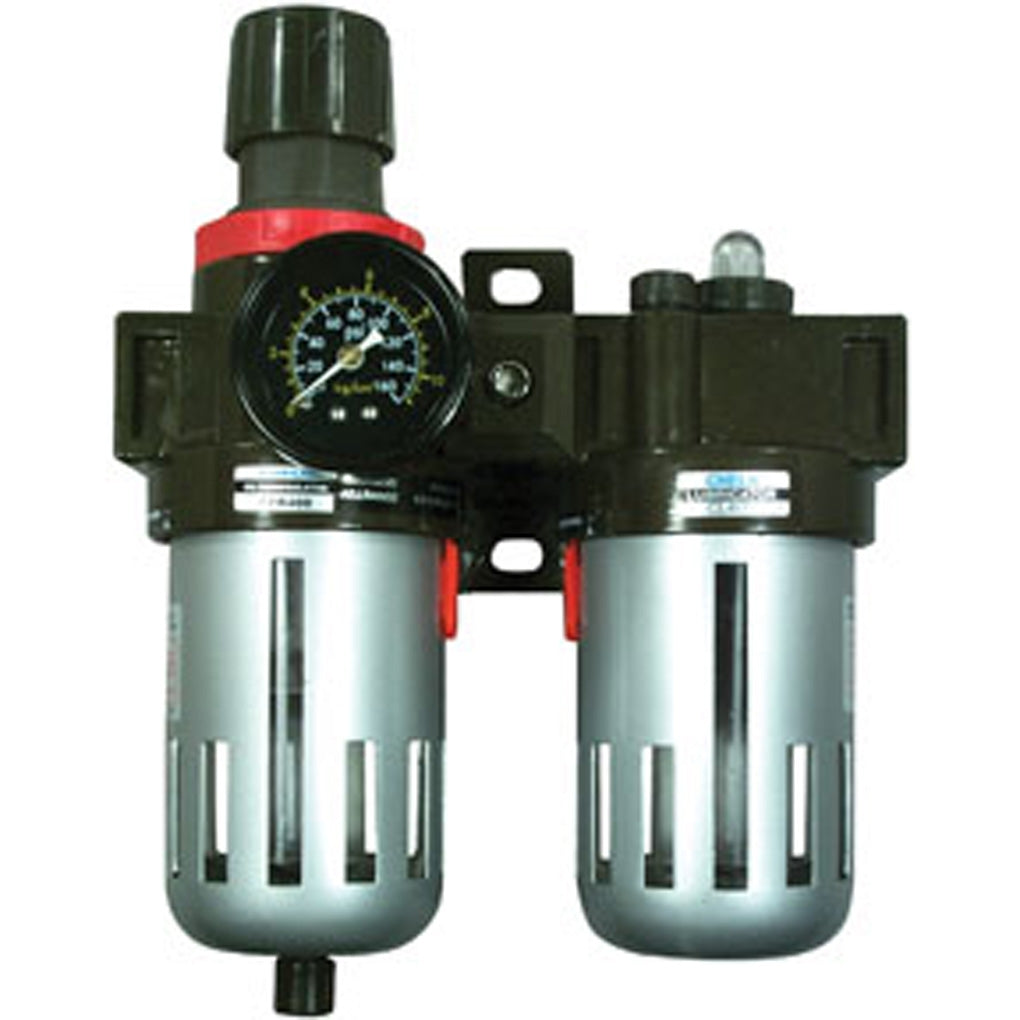 Astro Pneumatic - 2616 - Filter, Regulator & Lubricator with Gauge for Compressed Air System