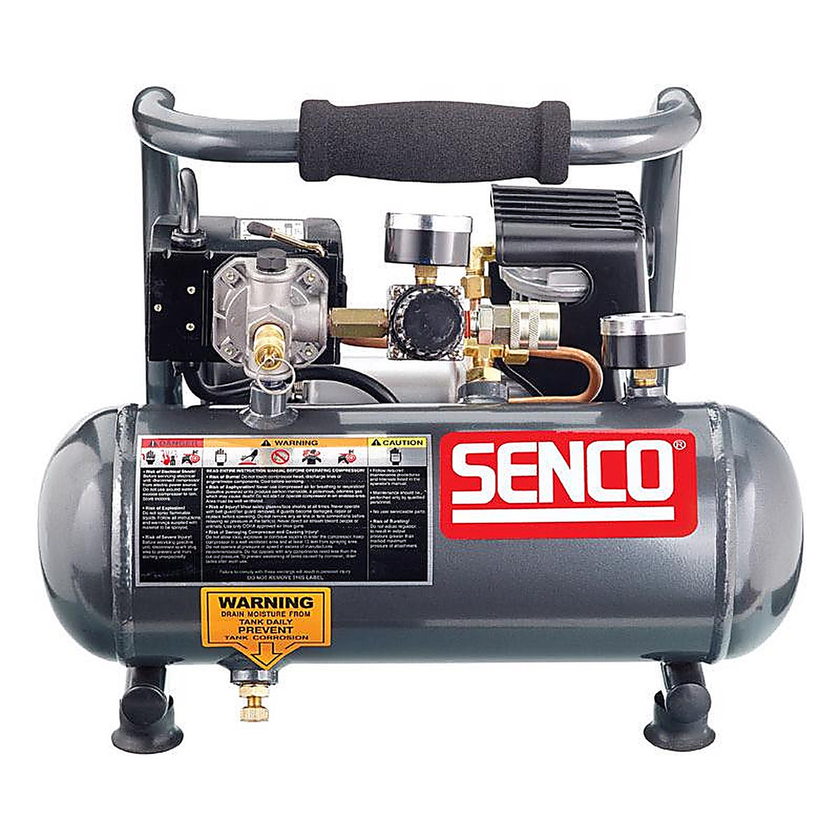 Senco - PC1010 - 1 gal Horizontal Portable Hand-Held Air Compressor 125 psi 1/2 HP