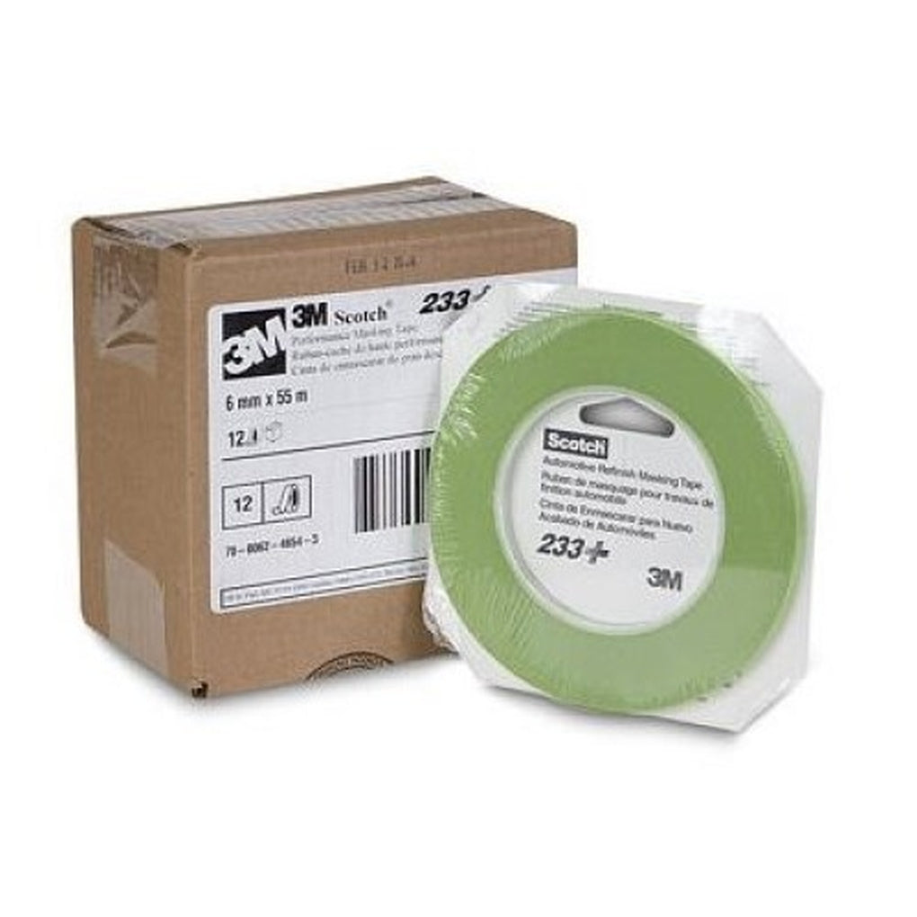 3M - 26344 - Scotch Performance Green Masking Tape 233+, 6 mm width (.25 ines)