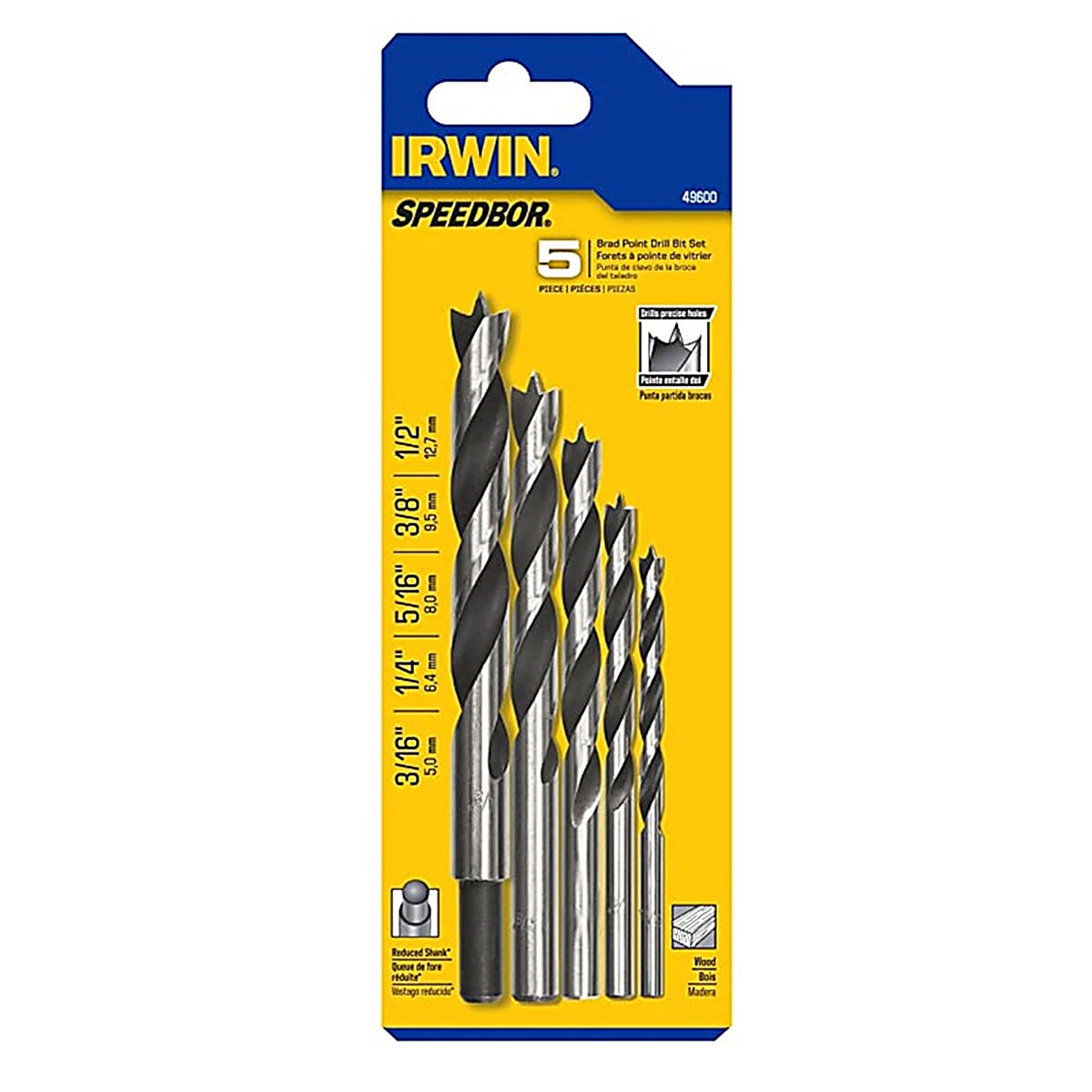 Irwin - 49600 - Steel Drill Bit Set 5/pc.
