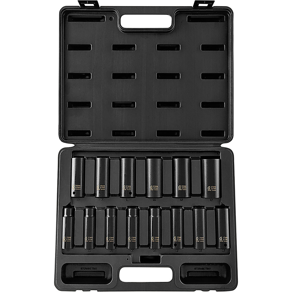 Sunex Tools - 2653 - 14 Piece 1/2 Inch Drive Metric Deep Impact Socket Set